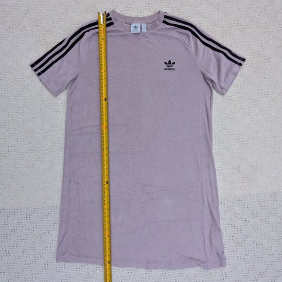 Adidas T-shirt Dress Knit Terry Cloth Size L - Picture 6 of 7